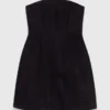 Mini-Trägerloses Leinenkleid