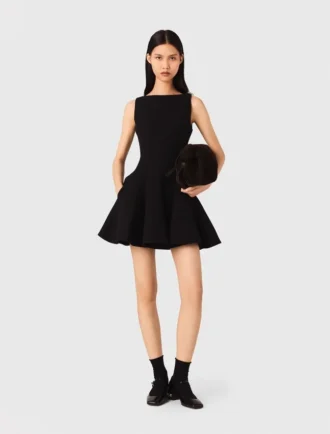 Mini-Tweed-Kleid mit ausgestelltem Rock
