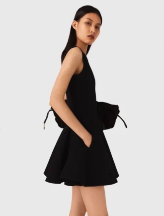 Mini-Tweed-Kleid mit ausgestelltem Rock
