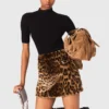 Minirock aus Kunstfell mit Leopardenmuster Minirock aus Kunstfell mit Leopardenmuster