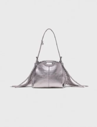 Miss M Micro-Tasche aus Metallic-Leder