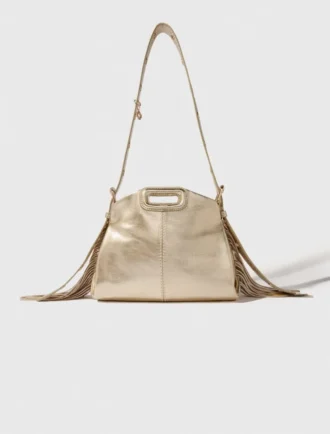 Miss M Mini-Tasche aus Metallic-Leder