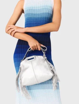 Miss M Mini-Tasche aus Metallic-Leder