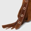 Miss M Mini-Tasche aus Wildleder mit Ziernähten Miss M Mini-Tasche aus Wildleder mit Ziernähten