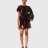 Mit Pailletten besticktes Minikleid