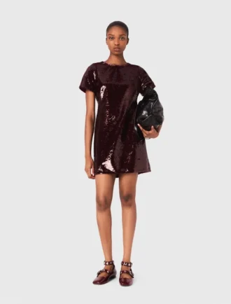 Mit Pailletten besticktes Minikleid