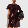 Mit Pailletten besticktes Minikleid