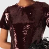 Mit Pailletten besticktes Minikleid