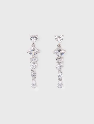 Ohrringe mit Herz aus Strass