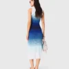 Ombré-Strick-Maxikleid