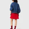 Oversized-Jeansjacke mit Stickerei