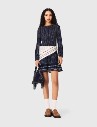 Plisseekleid mit Bandana-Print
