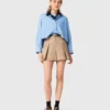 Plissierte Baumwollshorts Plissierte Baumwollshorts