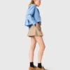 Plissierte Baumwollshorts Plissierte Baumwollshorts
