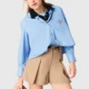Plissierte Baumwollshorts Plissierte Baumwollshorts