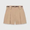 Plissierte Baumwollshorts Plissierte Baumwollshorts