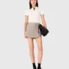 Plissierter Strass-Skort
