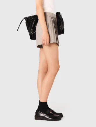 Plissierter Strass-Skort