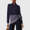 Polo-Strickjacke mit abnehmbaren Besätzen