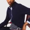 Polo-Strickjacke mit abnehmbaren Besätzen