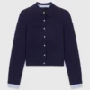 Polo-Strickjacke mit abnehmbaren Besätzen