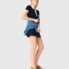 Polokleid mit Kontrastbesatz