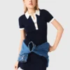 Polokleid mit Kontrastbesatz