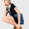 Polokleid mit Kontrastbesatz