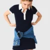 Polokleid mit Kontrastbesatz