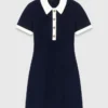 Polokleid mit Kontrastbesatz