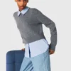 Pullover mit abnehmbarem Kragen und Lagen