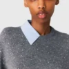 Pullover mit abnehmbarem Kragen und Lagen
