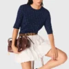 Pullover mit Rundhalsausschnitt und Strasssteinen Pullover mit Rundhalsausschnitt und Strasssteinen