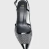 Pumps aus Mesh mit Strass