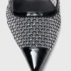 Pumps aus Mesh mit Strass