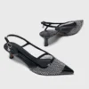 Pumps aus Mesh mit Strass
