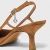 Pumps aus Wildleder mit Metallic-Spitze