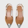 Pumps aus Wildleder mit Metallic-Spitze