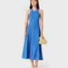 Rückenfreies Guipure-Maxikleid