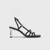Sandalen mit Metallic-Absatz und Riemchen Sandalen mit Metallic-Absatz und Riemchen