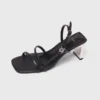 Sandalen mit Metallic-Absatz und Riemchen Sandalen mit Metallic-Absatz und Riemchen