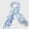 Schal aus Wollmischung mit Blumenmuster