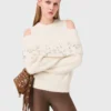 Schulterfreier Pullover