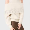 Schulterfreier Pullover