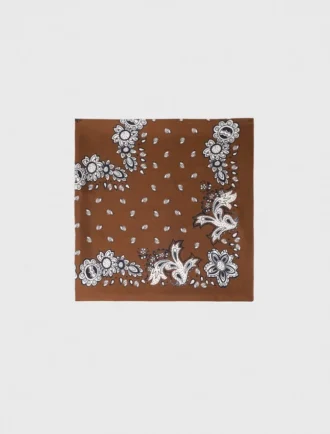Seidenschal mit Bandana-Print
