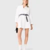 Shirtkleid mit Kontrastgürtel