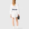Shirtkleid mit Kontrastgürtel