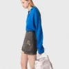Shorts mit Blumenstickerei Shorts mit Blumenstickerei