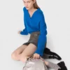 Shorts mit Blumenstickerei Shorts mit Blumenstickerei