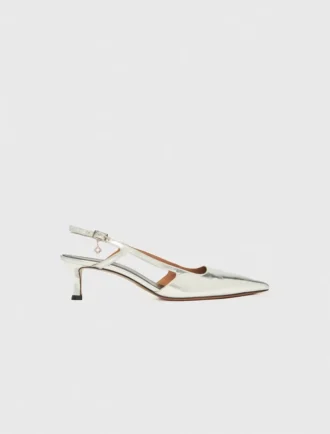 Silberne Riemchen-Pumps Silberne Riemchen-Pumps